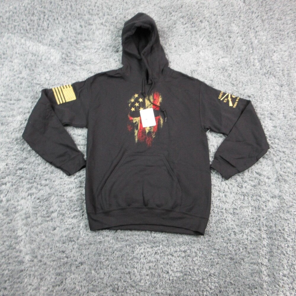 Grunt Style Hoodie Sweatshirt Mens S Black Pullover Hooded Tagless NWT